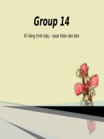 Group 4 kĩ năng trình bày –  soạn thảo văn bản