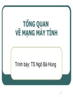 Bài giảng mạng máy tính Chương 1: Tổng quan về mạng máy tính