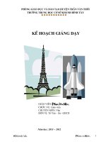 kế hoạch cá nhân ngữ văn 8 - chuẩn KTKN