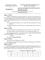 KỲ THI TUYỂN SINH VÀO LỚP 10 CHUYÊN SINH