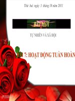 bài 7: hoạt động tuần hoàn
