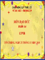 ĐẠO ĐỨC - TÔN TRỌNG PHỤ NỮ