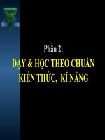 Dạy học theo chuẩn kiến thức-kỹ năng