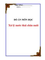 Công nghệ xử lý nước thải chăn nuôi
