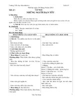 Giáo án Tuần 7 có kĩ năng sống