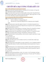 CHUYÊN ĐỀ HÓA HỮU CƠ