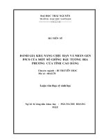 Đánh giá khả năng chịu hạn và nhân gen P5CS của một số giống đậu tương địa phương của tỉnh Cao Bằng