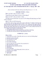 Tuyển chọn đề thi HSG