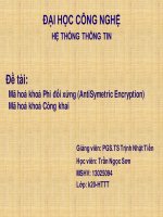Báo cáo Mã hoá khoá Phi đối xứng (AntiSymetric Encryption) Mã hoá khoá Công khai