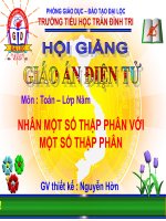 Nhân một số thập phân với một dố thập phân
