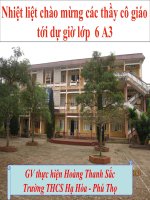 tiết 7 Ôn tập (Giảm tải) Địa lí6