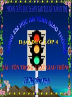 AN TOÀN KHI ĐI CÁC PHƯƠNG TIỆN GIAO THÔNG