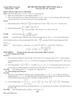 Đề thi thử đại học môn toán năm 2012 (lần thứ nhất)