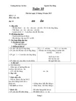 GIÁO ÁN LỚP 1 TUẦN 10/2011-2012