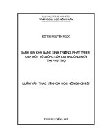 Đánh giá khả năng sinh trưởng, phát triển của một số giống lúa lai 3 dòng mới tại tỉnh Phú Thọ