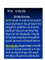 Tiết học kĩ năng sống.