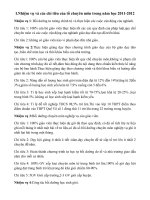 Tổ chuyên môn,Chỉ tiêu năm học 2011-2012