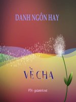 Danh ngôn hay về cha