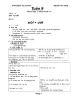 GIÁO ÁN LỚP 1 TUẦN 9/2011-2012