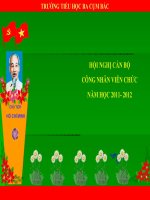 HỘI NGHỊ CBCC NĂM 2011-2012