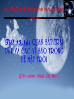 quan sat trai dat và cac vi sao trong he mat troi