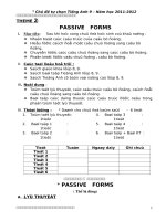 Tu chon Anh 9 - Chu de 2 - Passive Forms