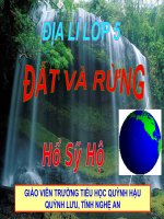 Địa lí - Bai 6: Đất và Rừng