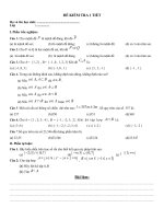 Đề kiểm tra 1 tiết chương I - Đại số 10