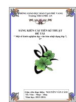 SKKN: Một số kinh nghiiệm dạy văn bản nhật dụng cho học sinh lớp 7 và lớp 9