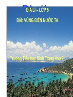 Địa lý 5: Vùng biển nước ta
