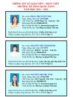 THÔNG TIN VỀ CBGVNV NĂM HỌC 2011-2012