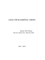 Giải Tích không trơn (nonsmooth analysis)