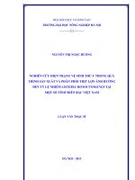 Nghiên cứu hiện trạng vệ sinh thú y trong quá trình sản xuất và phân phối thịt lợn ảnh hưởng đến tỷ lệ nhiễm listeria monocytogenes tại một số tỉnh miền bắc việt nam