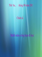 CT L4 BÀI : MƯỜI NĂM CÕNG BẠN ĐI HỌC