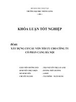 Xây dựng cơ cấu vốn tối ưu cho Công ty Cổ phần Cảng Hà Nội 2