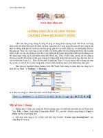 Hướng dẫn vẽ hình trong word