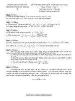 Đề thi HSG toán 9(NH11-12) có đáp án