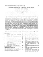 modeling and motion control of mobile robot for lattice type welding