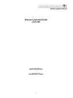 ENGLISH LANGUAGE EXAM LEVEL B2