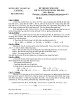 Đề thi HSG lớp 9 môn Hóa năm học 2009-2010