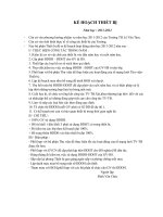 KẾ HOẠCH THIẾT BỊ