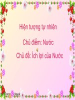 Ích lợi của nước