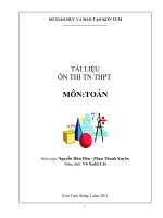 giáo án ôn tập Toán TNTHPT hay