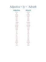 Adjective+ly=adverb