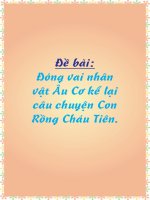 ĐÓNG VAI ÂU CƠ KỂ LẠI TRUYỆN: 
