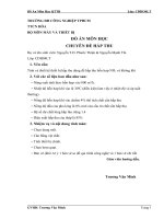 Tính và thiết kế thiết bị hấp thu dùng để hấp thu hỗn hợp NH3 và không khí