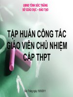 Kĩ năng lập kế hoạch GVCN.