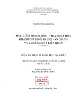Đặc điểm thạch học thạch địa hóa granit khới bà đội  an giang và khoáng hóa liên quan