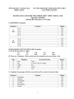 HDC HSG  môn TA cấp tỉnh 10-11