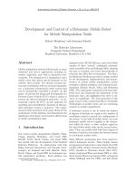 development and control of a holonomic mobile robot for mobile manipulatoion tasks